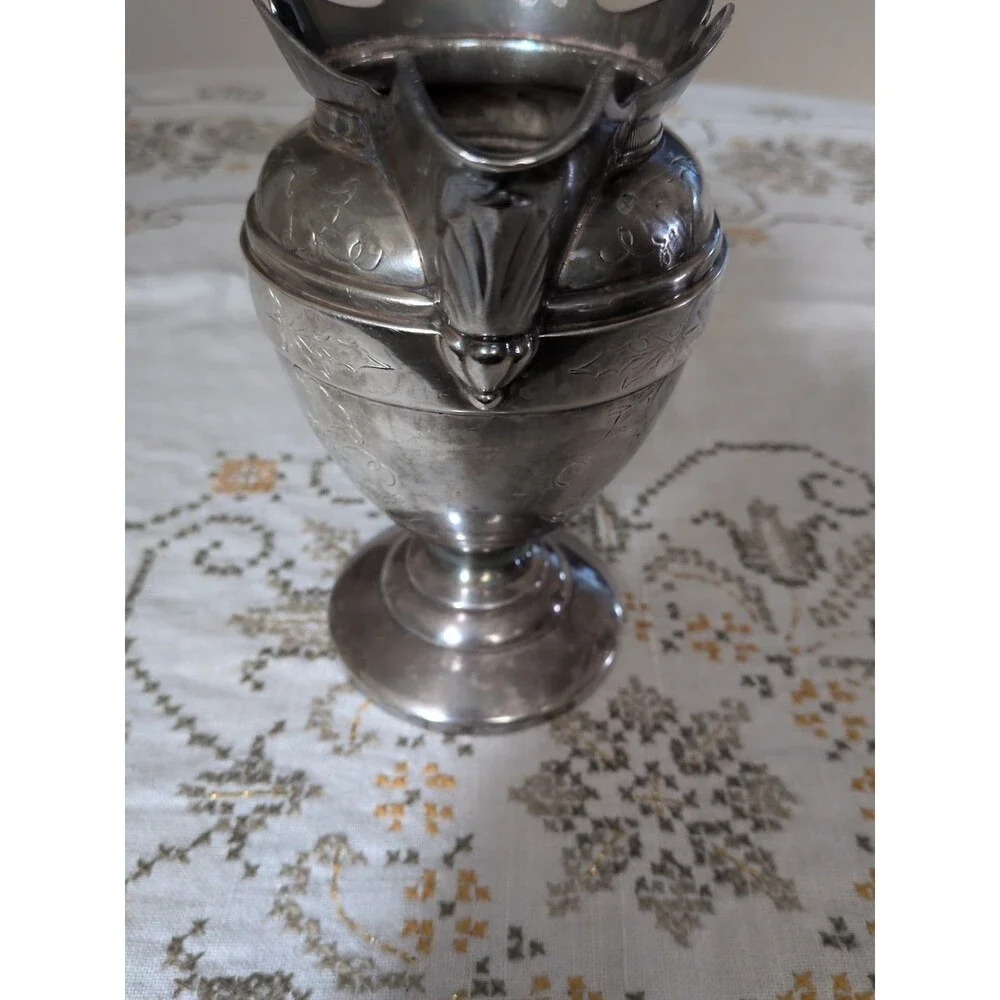 Simpson, Hall Miller Sugar Cream Floral Scrolls Quadruple Silver Plate 1872 Set
